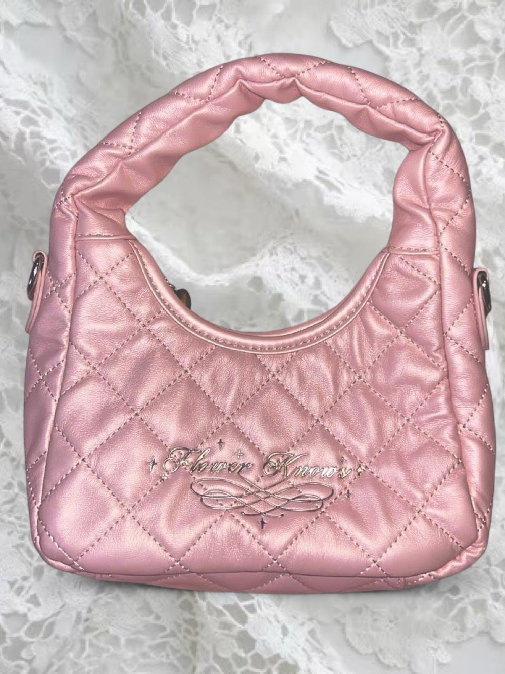 Flower Knows 7th Anniversary Limited Edition Quilted Hand Bag 👛🤍